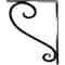 Ekena Millwork Edwards Wrought Iron Bracket, (Triple center brace), Antiqued Warm Silver 2"W x 10"D x 12"H BKTM02X10X12TEDAWS - alternate 7